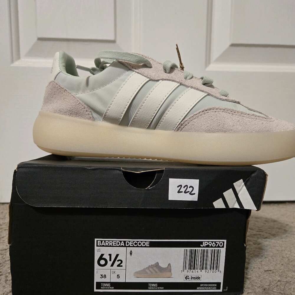 Adidas_Barreda Decode_Mint Green/Light Blue Shoe with Gray Suede_ 6.5W_NWT